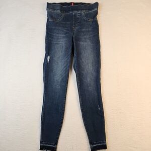 SPANX Distressed Denim Legging Women's Pull-on Blue‎ Jeans Size Small